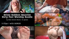 Grime Goddess Gauntlet Dirty Foot Worship Bundle by OctoGoddess w Femdom JOI, Goddess Worship, Licking Feet, Mental Domination 1080p