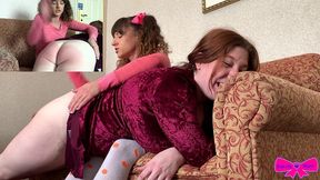 spanking bog stepsister for stealing diaper lizzy james and dakota marr ageplay