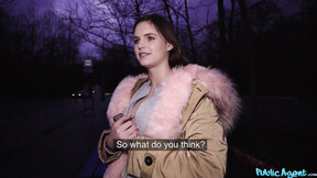 ”Naturally Buxom Czech Hottie makes Money in Public”