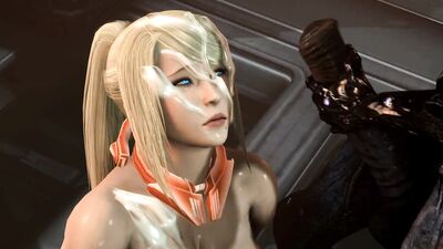 Samus gets a rough cyber pounding in this anime parody with big tits and anal action!