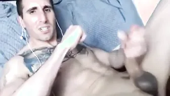 Muscular Daddy Strokes His Thick Cock Solo