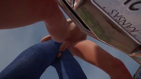 trucker has sex on a chevy impala