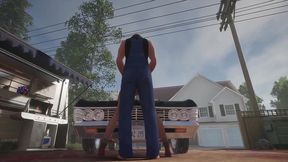 trucker has sex on a chevy impala