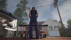 trucker has sex on a chevy impala