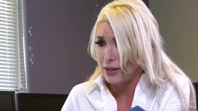 ”SHEMALE ANGELS Trans office slut loves dominating”