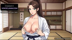 Karate Teacher Flashes Big Tits &amp; Starts ASMR JOI Session in Empty Dojo at Trial Karate Class - Hentai F4M Anime