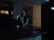 Terrifier fucks Natalia Alvarado on Halloween night