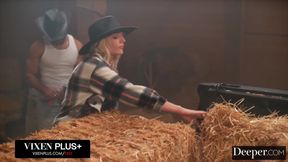 Deeper. Cowgirl Kenna Has Kinky Threesome with Anna Claire