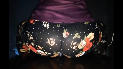 sissy crossdresser big booty through legging