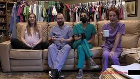 VERY Pregnant Nurse Nova Maverick Sneaks Into Doctor Tampa'_s Clinic To Use The New Ultrasound Machine To Examine Herself @GirlsGoneGyno Reup