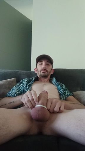 Huge penis of a young man with his big cumshot