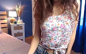 Busty girl strips online