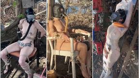 Island Bondage Experiments - Elise Graves, Reese the Ram, and Delphine Mason find themselves in bondage predicaments on a tropical island - Chair Bondage, Gas Masks, Plastic Wrap Mummification, Squeeze-to-Breathe Device