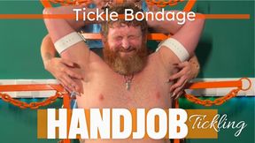bondage tickling handjob from Dominant girlfriend whilst tied to a chair.