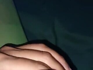 Nylon cumshot ball emptying orgasam