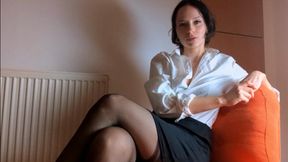 Boss Ice-Breaks New Hire's First Day - Stocking Legs JOI & Cum Countdown