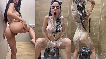 Soapy play & intense orgasm