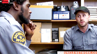 SayUncleNetwork.com - Security officer disciplined and barebacked by his black boss