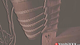 Japanese muscle hunk Kosuke is tied up by the notorious Shibari master Encho