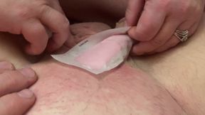 Waxing Pubic Area and Cock and Balls, Part 1