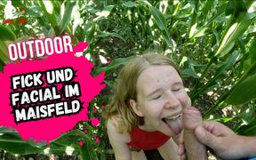 Cheap Teen Slut Gets Fuck and Facial in Cornfield