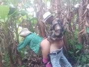 Blonde Colombian peasant is fucked by her boss on the farm