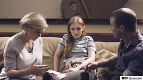 ”Taboo 4some with nasty milf & new family member”