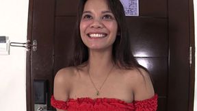 ”Thrilling Asian girl Lena is jumping on a big white dick”