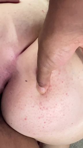 BBW Married Woman Giving Anal Sex to a Man with a Thick Penis at the Cuckold House