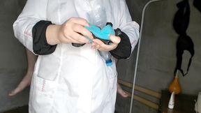Chubby Nurse Instructing Patient (handmade Vagina for Masturbation)