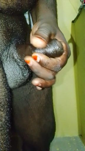 Indian college boy sexy handjob in bedroom