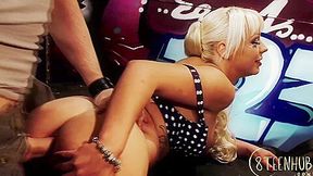 Blonde Bimbo Fucked Deep In The Ass