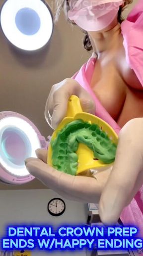 20 POV Topless Dental crown prep filling procedure with happy Ending!🧤🪥🦷🧤🍆💦🔥🥵
!