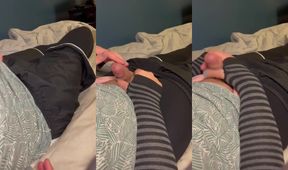 Femboy GF Post Workout Small Cock Cum Gusher Destroyed