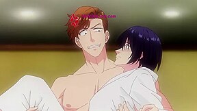 Power top lifts nerd for hardcore hotel ass fuck & wild creampie • Hentai Porn