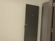 Slave training丨Caged and self-bandaged Asian student in public restroom