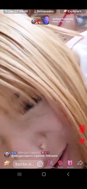 Blonde Venezuelan Lets Her Boyfriend Fuck Her Live While Doing a Tiktok Live