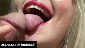 Morgana casada adora piroca do seu macho Rudolf na boca e s&oacute_ p&aacute_ra qd se lambuza e bebe porra quente at&eacute_ a &uacute_ltima gota.