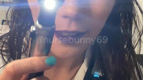 Casual Date Full Body Exam Black Dress White Lab Coat 1080p