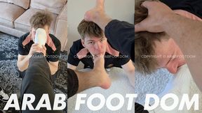 Arab Master Dominates and Trains Foot Slave