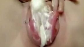 Wicked housewife mersilessly fist fucks her pumped snatch