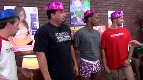 Well hung black fan gets to face fuck three pornstars!