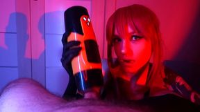 I Satisfy Him with Our New Sex Toy and Finish with a Blowjob