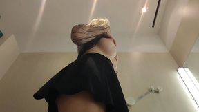 Public Fetish: Blonde Tried On See-Through Clothing at Mall