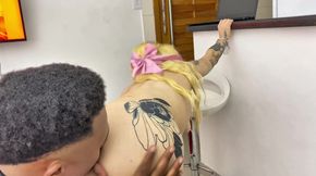 The black guy went to fix my intercom and fucked me in the hair