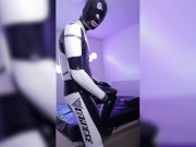 PLAYING IN RUBBER BIKER
