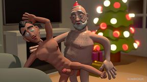 Twink dando para o papai Noel