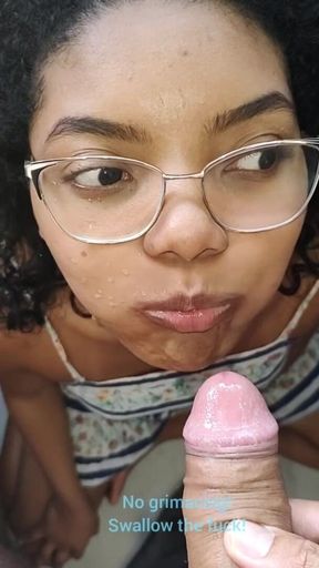 Stepdaughter My Obedient Cleaning My Feet with Her Tongue and Drinking All My Urine