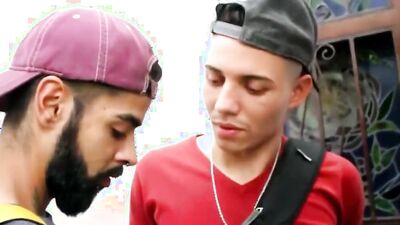 Tattooed Latino gay guys fuck bareback after a steamy oral foreplay