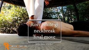 Rosy white gi neckbreak final move special video